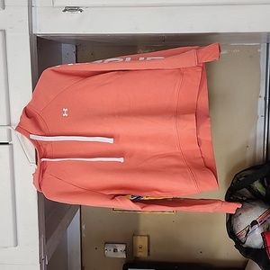 Pinkish Orange Under Armour Hoodie - Youth Small